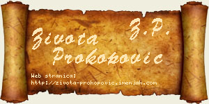 Života Prokopović vizit kartica